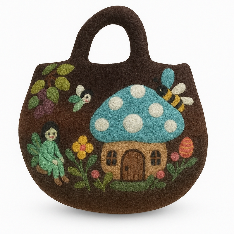 Sac en Feutre Jardin des Fées - 35x27cm