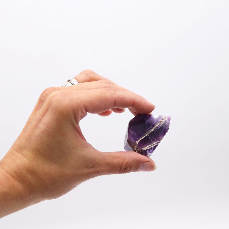 Pointes de Gemmes en Vrac d'environ 6 cm (0,5 kg) - Améthyste Africaine (environ 8 pièces)