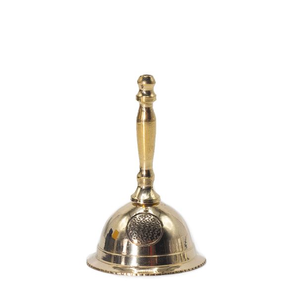 Petite Cloche d'Autel en Laiton - Fleur de Vie