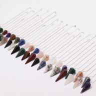Pack de Démarrage Pendule en Gemmes (12x 3 cristaux) 4 cm - Pyramides 6 Côtés