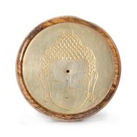 Porte-Encens - Doré sur Bois de Manguier - Tête de Bouddha