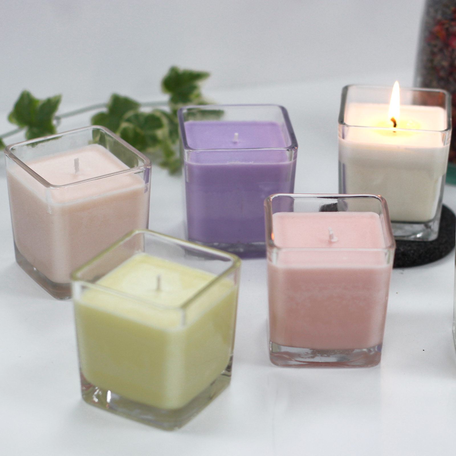 Bougies en Cire de Soja Sans Étiquettes