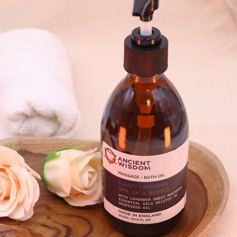 Huile de massage et de bain à la lavande endormissante - 300 ml