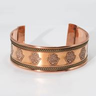 Bracelets à Larges Bandes en Cuivre avec Décor en Laiton (assortis)