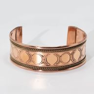 Bracelets à Larges Bandes en Cuivre avec Décor en Laiton (assortis)