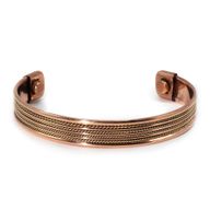 Bracelets à Motifs de Bandes de Cuivre avec Aimants (assortis)
