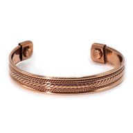 Bracelets à Motifs de Bandes de Cuivre avec Aimants (assortis)