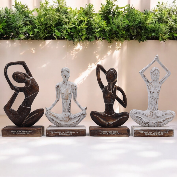 Statue de Yoga en Bois