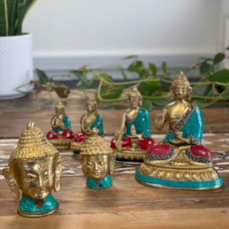 Figurines de Bouddha en laiton