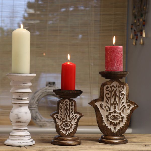 Vente en Gros Bougeoirs En Bois