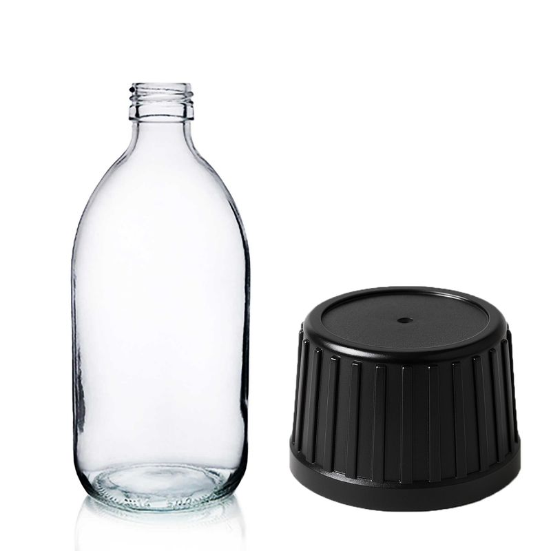 Bouteille en Verre Médicinale Transparente de 200 ml