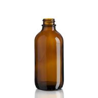 Bouteille Boston en Verre Ambré de 120ml - Sans Bouchon