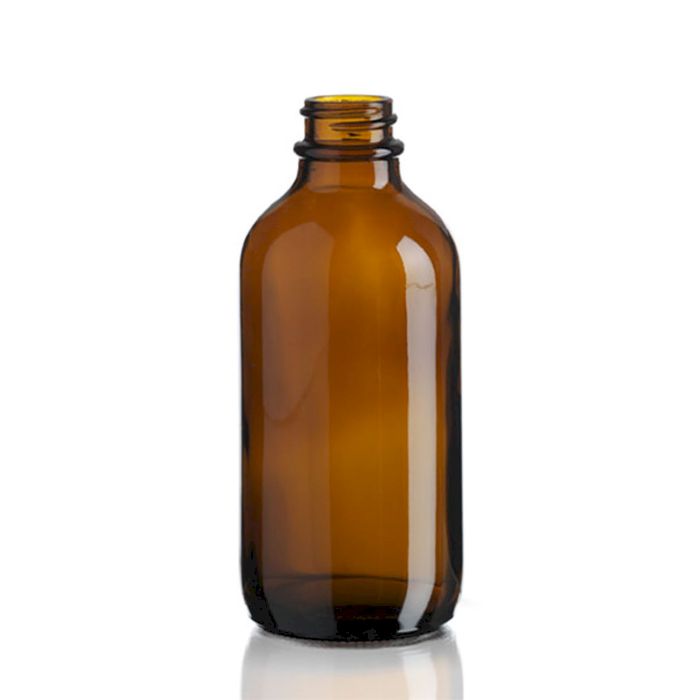 Bouteille Boston en Verre Ambré de 230ml - Sans Bouchon