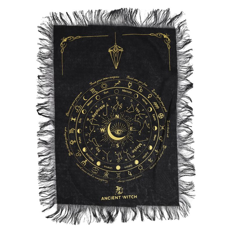 Tapis de Divination pour Pendule - Œil Omniscient - Noir & Or