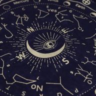 Tapis de Divination pour Pendule - Œil Omniscient - Noir & Or