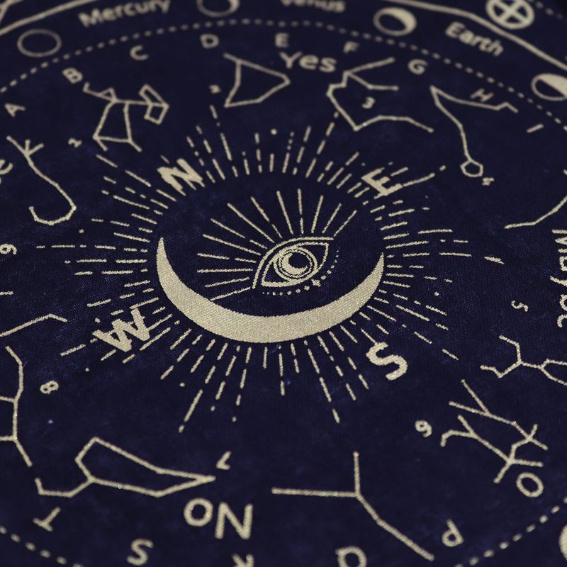 Tapis de Divination pour Pendule - Œil Omniscient - Noir & Or