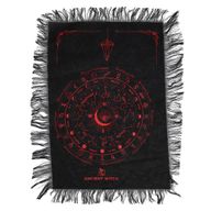 Tapis de Divination pour Pendule - Œil Omniscient - Noir & Rouge Sang