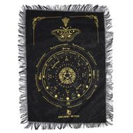 Tapis de Divination pour Pendule - Papillon Mystique - Noir & Or