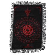 Tapis de Divination pour Pendule - Visage du Soleil - Noir & Rouge Sang
