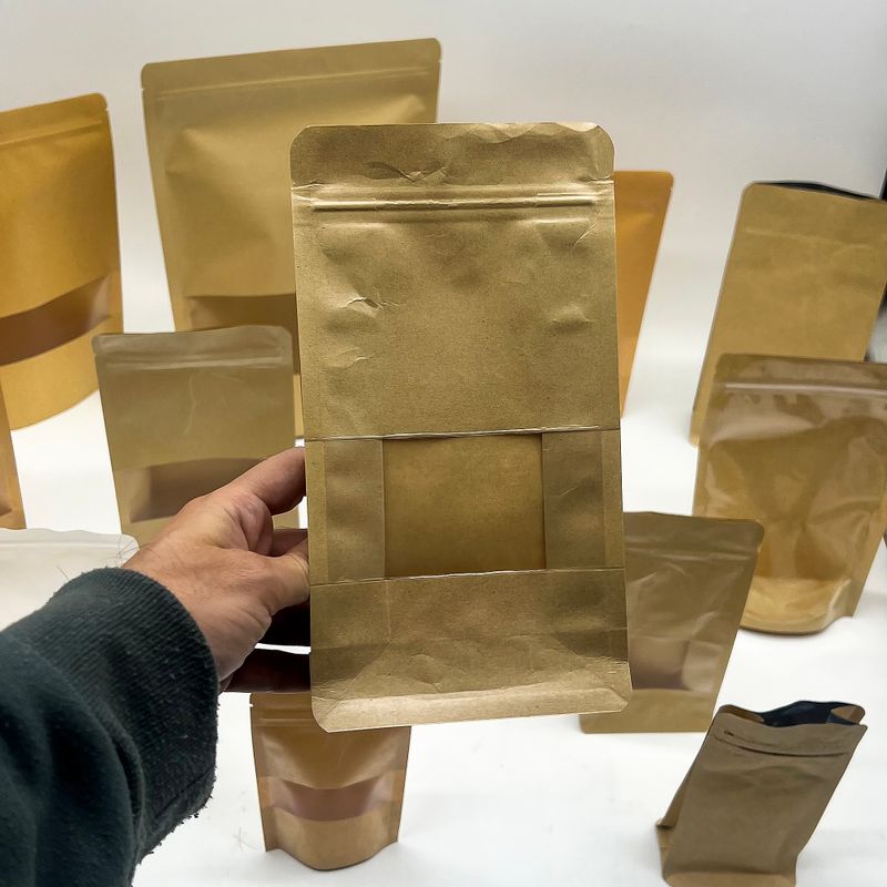 Sacs en Papier Kraft avec Fenêtre et Fond Plat - 12x22 cm