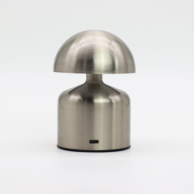 Lampe Tactile - Dôme Champignon Argenté - USB (C) - Rechargeable (400 watts)