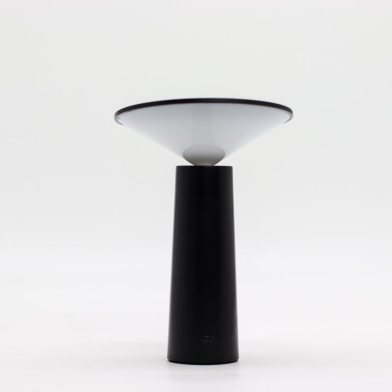 Lampe Tactile - Champignon Noir - Réglable - Motif Lumineux USB (C) - Rechargeable (2000 watts)