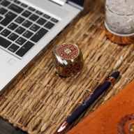 Feng Shui Fortune - Cube de Prospérité Rouge et Laiton - Plat