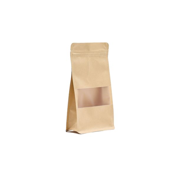 Sacs en Papier Kraft avec Fenêtre et Fond Plat - 14x24 cm