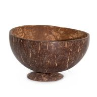 Bol Moyen en Noix de Coco Naturelle – Poli – Pour Usage Artisanal - 8x13 cm avec support