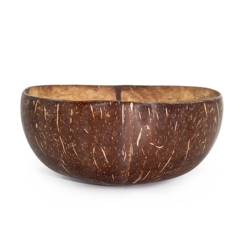 Bol Moyen en Noix de Coco Naturelle – Poli – Pour Usage Artisanal – 6x13 cm