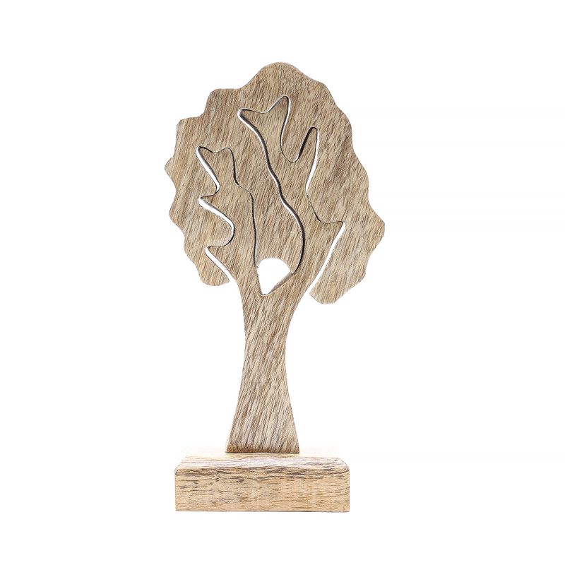 Perdus dans la Forêt -  Décoration en Bois 3D Arbre Unique - 20x10cm