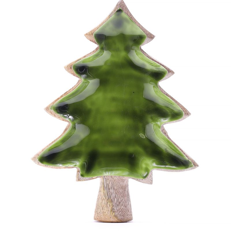 Perdus dans la Forêt - Bol en Bois Arbre Émaillé - 25x19cm