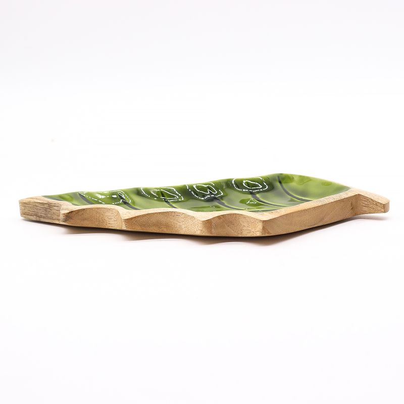 Perdus dans la Forêt - Bol en Bois Feuille Émaillée - 33x17cm