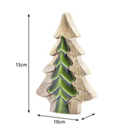 Perdus dans la Forêt - Petit Arbre Décoration en Bois - 15x10cm