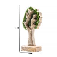 Perdus dans la Forêt -  Décoration en Bois 3D Arbre Unique - 20x10cm