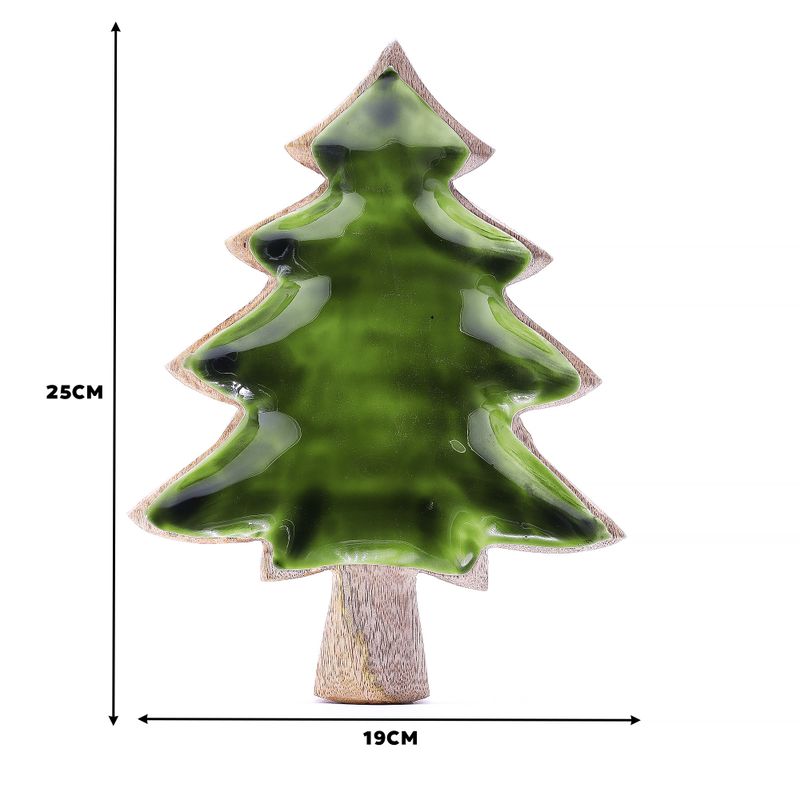 Perdus dans la Forêt - Bol en Bois Arbre Émaillé - 25x19cm