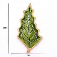 Perdus dans la Forêt - Bol en Bois Feuille Émaillée - 33x17cm