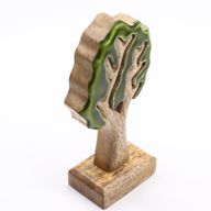 Perdus dans la Forêt -  Décoration en Bois 3D Arbre Unique - 20x10cm