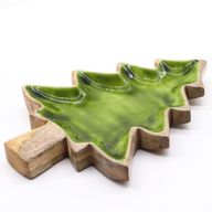 Perdus dans la Forêt - Bol en Bois Arbre Émaillé - 25x19cm