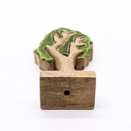 Perdus dans la Forêt -  Décoration en Bois 3D Arbre Unique - 20x10cm