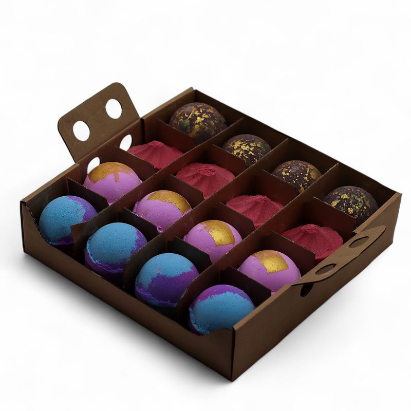 Coffret Découverte Bombe de Bain Jumbo - 4 de Chaque Parfum : Dubai, Amethyst, Razzle, Charlotte
