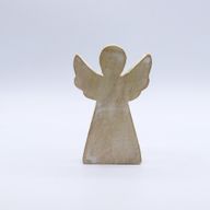 Ange en Bois de Manguier - Blanchi - 13cm