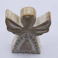 Ange en Bois de Manguier - Blanchi - 13cm