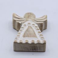 Ange en Bois de Manguier - Blanchi - 13cm