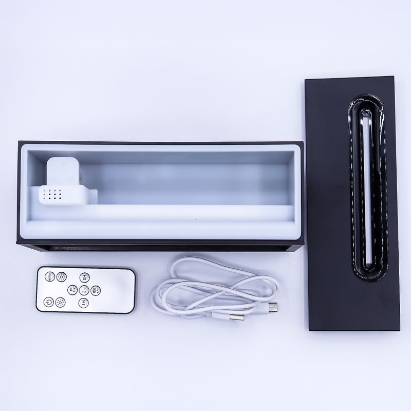 Diffuseur d'Aromes Effet Flamme Avec Sons d'Oiseaux - Noir USB - Changement De Couleur