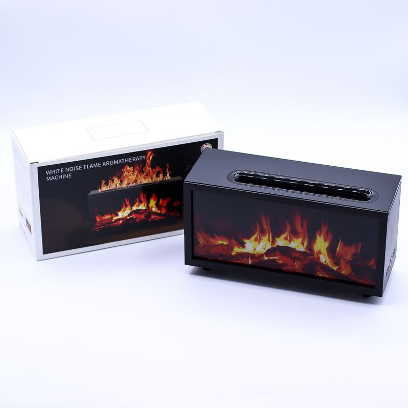Diffuseur d'Aromes Effet Flamme Avec Sons d'Oiseaux - Noir USB - Changement De Couleur