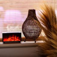Diffuseur d'Aromes Effet Flamme Avec Sons d'Oiseaux - Noir USB - Changement De Couleur