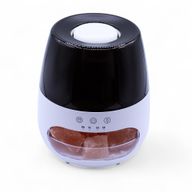 Diffuseur d'Aromes En Pierre De Sel Effet Flamme Avec Sons d'Oiseaux - Blanc USB - Changement De Couleur Avec Minuteur