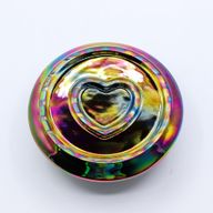 Porte-Encens et Supports en Céramique pour Palo Santo - Mandala - Arc-en-ciel Métallique