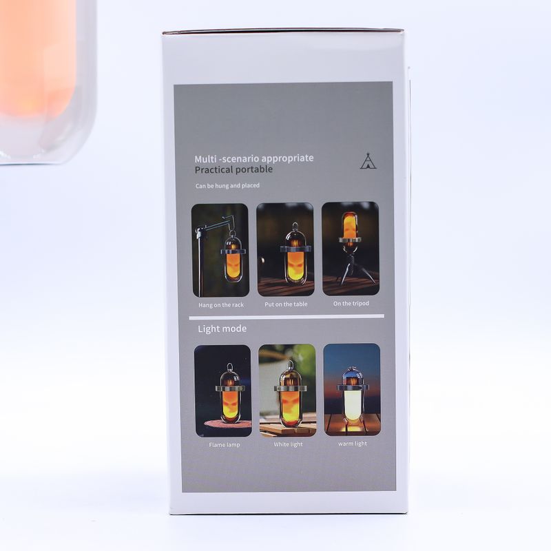 Lampe d'Extérieure Effet Flamme - Blanc USB - Rechargeable - Multicolore